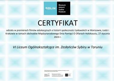 MIĘDZYNARODOWE DNI PAMIĘCI O OFIARACH HOLOKAUSTU